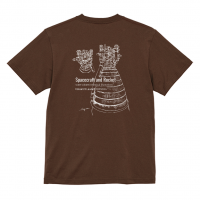 オリジナルロケットエンジンTシャツ(ダークブラウン色)